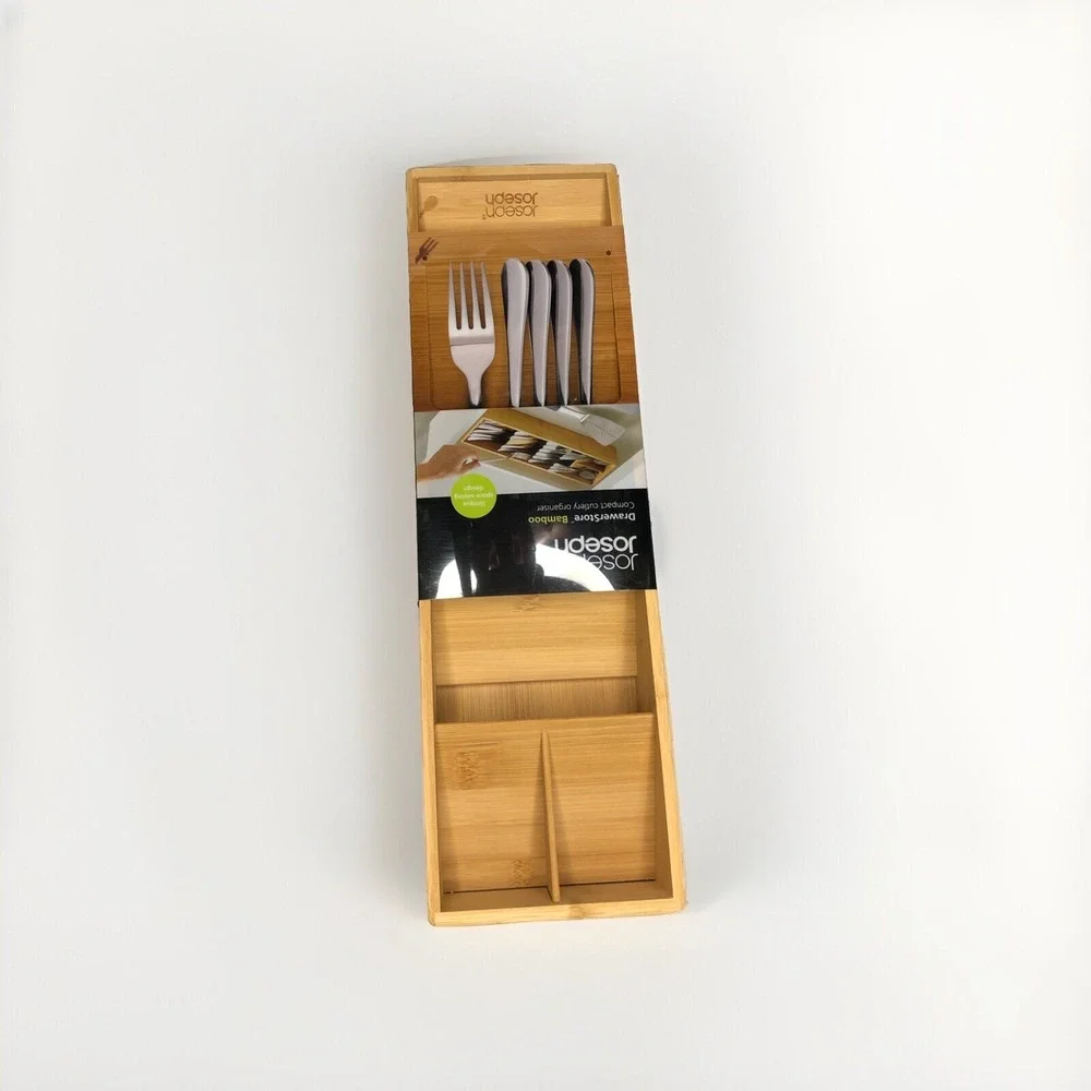 Joseph Joseph DrawerStore Bamboo Cutlery Organizer‎ 301602 NEW